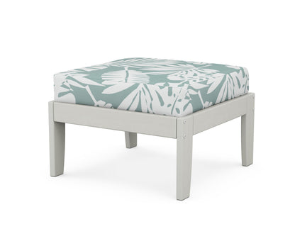 Unbranded Modular Ottoman - Classic in Vintage White / Leaf Glacier Spa