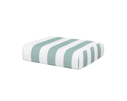 POLYWOOD® Club Ottoman Cushion in Cabana Stripe Glacier Spa