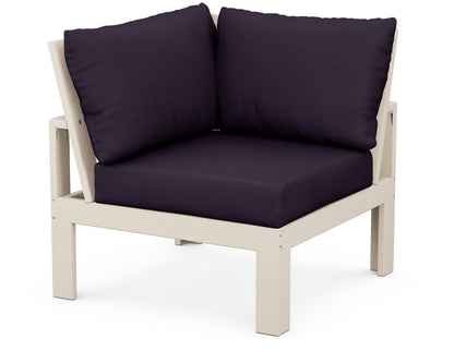 Unbranded Modular Corner Chair in Sand / Navy Linen