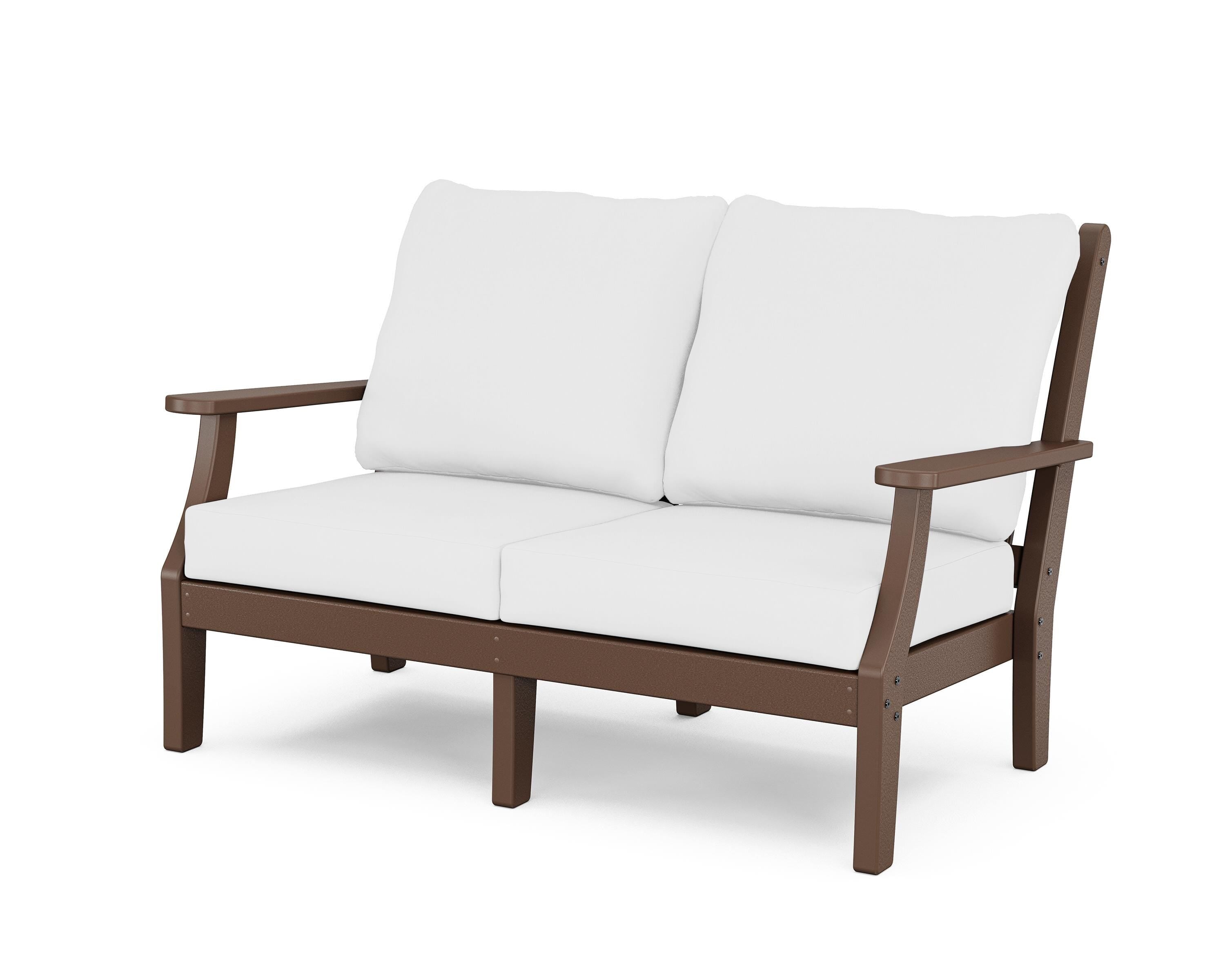 Country Living Wovendale Deep Seating Loveseat in Mahogany / Natural