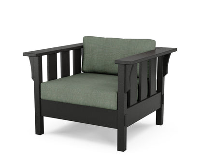Martha Stewart by POLYWOOD® Acadia Deep Seating Chair in Black / Cast Sage