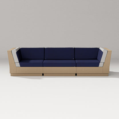 PW Designer Series Elevate Sofa Sectional in Vintage Sahara / Navy