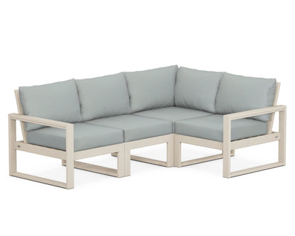 POLYWOOD® EDGE 4-Piece Modular Deep Seating Set in Sand / Spa