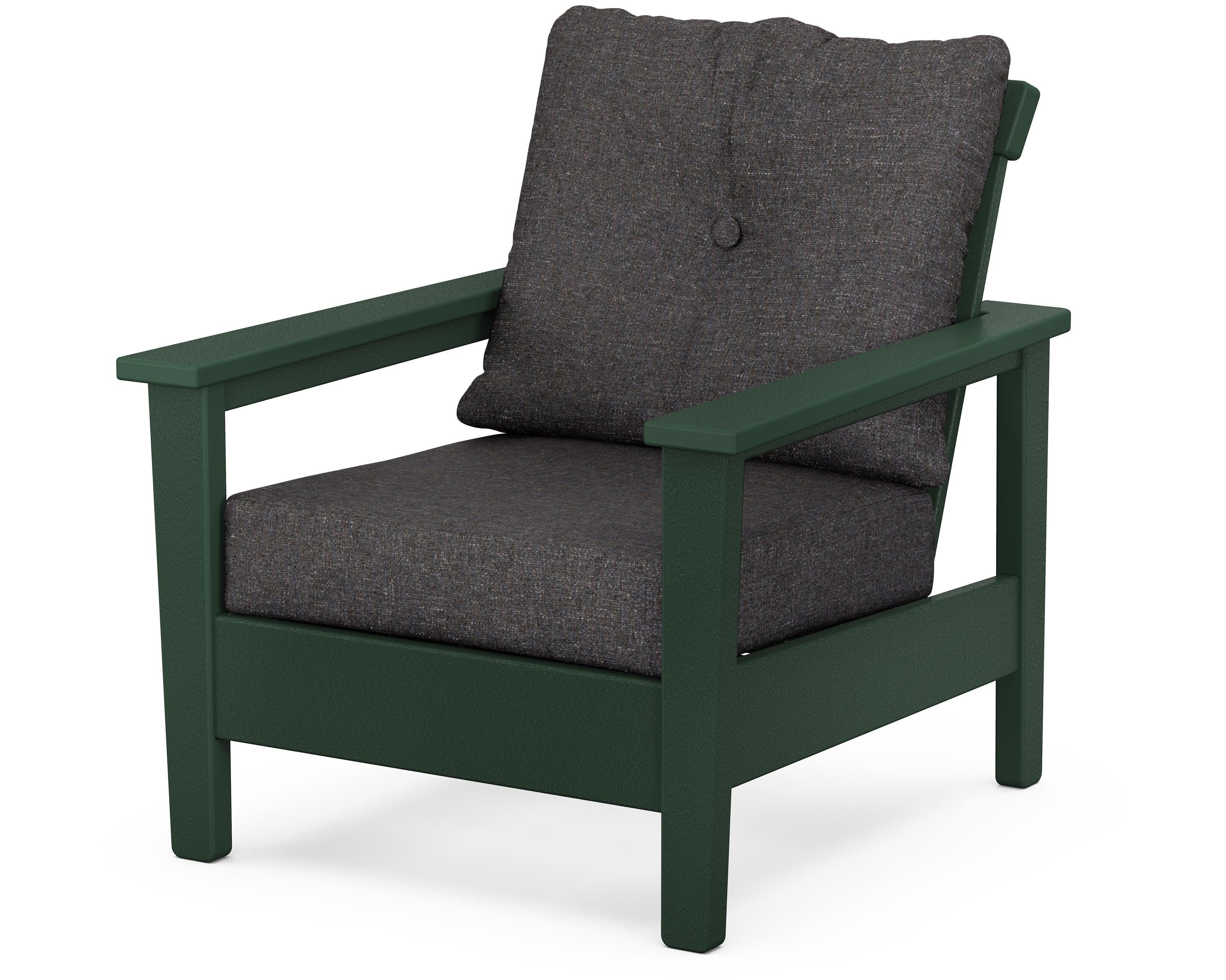 POLYWOOD® Prescott Deep Seating Chair in Green / Ash Charcoal