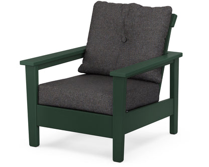 POLYWOOD® Prescott Deep Seating Chair in Green / Ash Charcoal