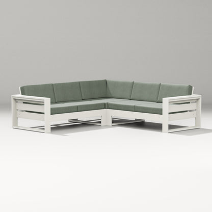 PW Designer Series Latitude Corner Sectional in Vintage White / Cast Sage