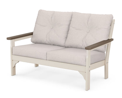 POLYWOOD® Vineyard Deep Seating Loveseat in Sand / Kona / Dune Burlap