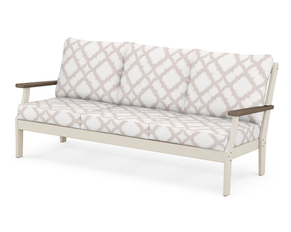 POLYWOOD® Braxton Deep Seating Sofa in Sand / Kona / Trellis Dune Burlap