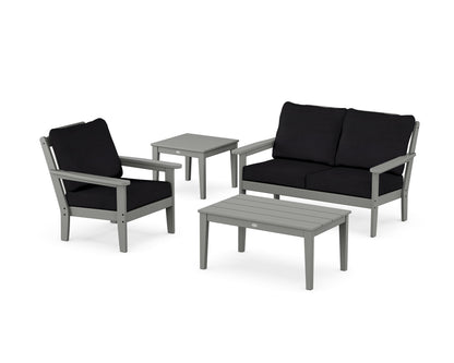 Country Living Wovendale 4-Piece Deep Seating Set in Slate Grey / Midnight Linen