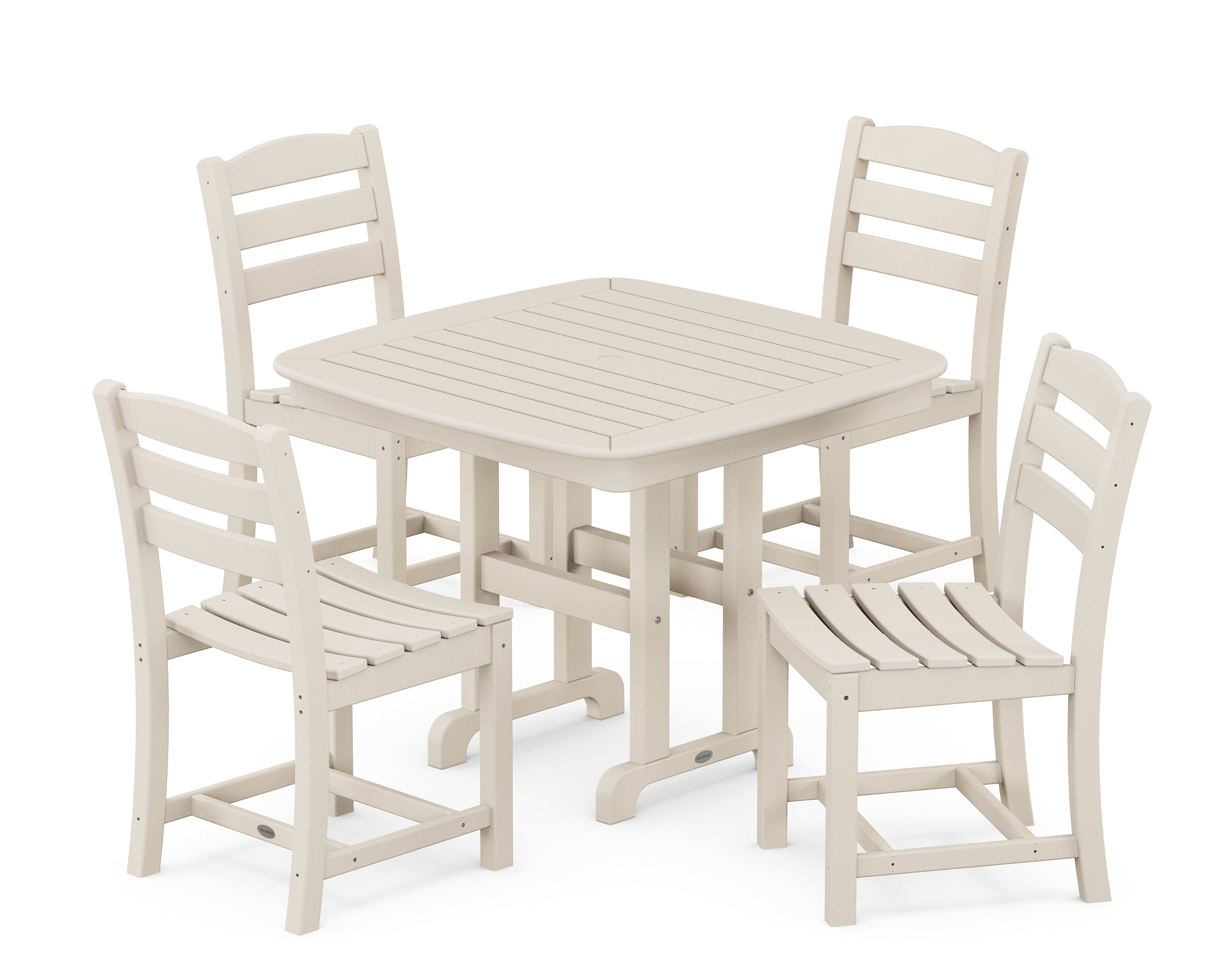 POLYWOOD® La Casa Café 5-Piece Side Chair Dining Set in Sand