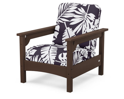POLYWOOD® Club Chair in Mahogany / Leaf Navy