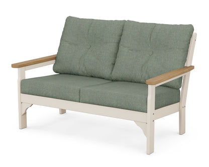 POLYWOOD® Vineyard Deep Seating Loveseat in Sand / Natural / Cast Sage