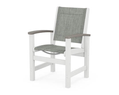 POLYWOOD® Coastal Dining Chair in White / Driftwood / Birch Sling