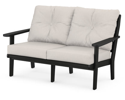 POLYWOOD® Lakeside Deep Seating Loveseat in Black / Cast Ash