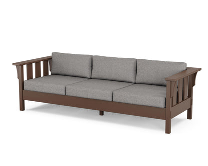 Martha Stewart by POLYWOOD® Acadia Deep Seating Sofa in Mahogany / Grey Mist