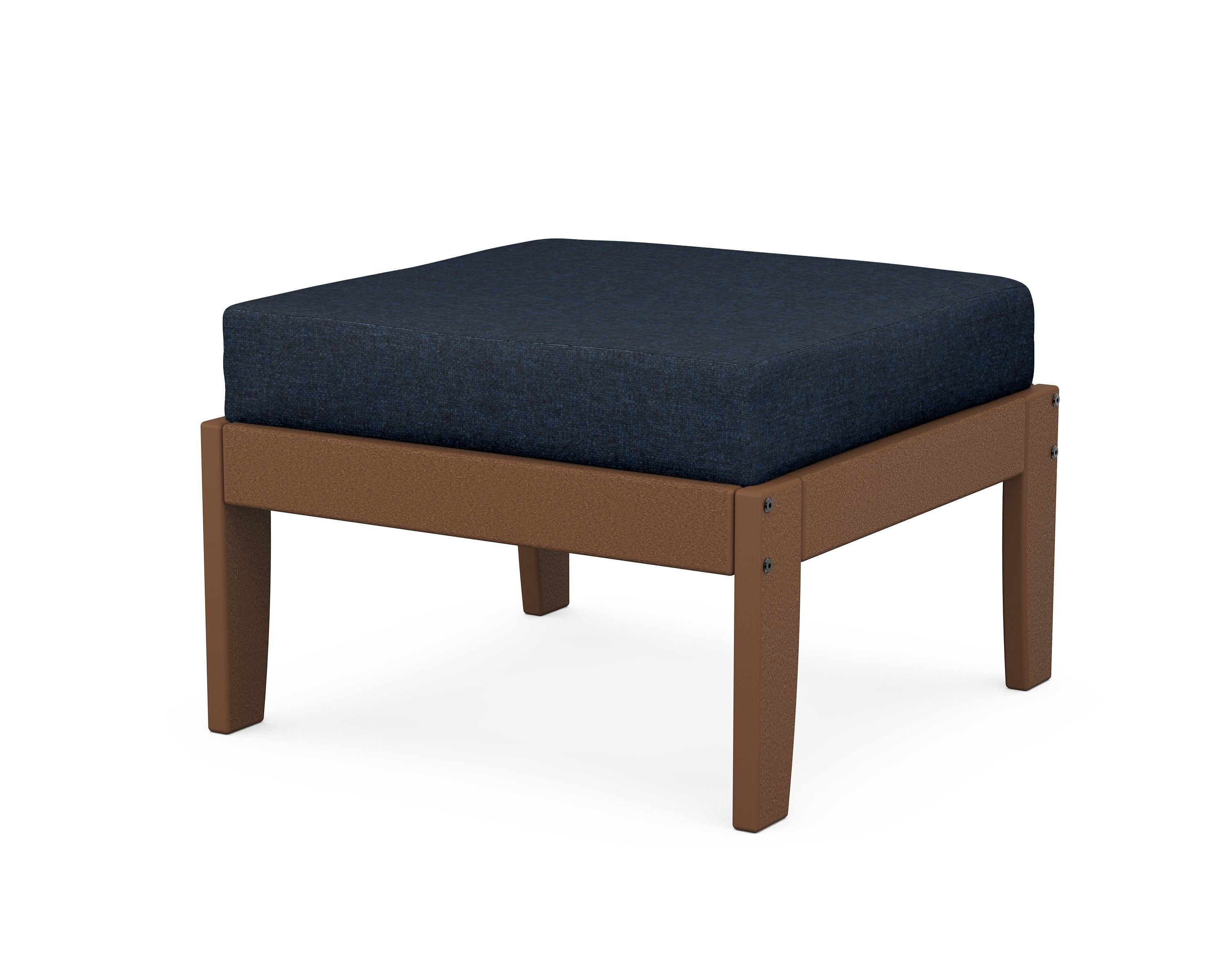 Unbranded Modular Ottoman - Classic in Teak / Marine Indigo