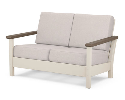 POLYWOOD® Harbour Deep Seating Loveseat in Sand / Kona / Dune Burlap
