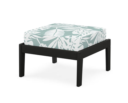 Unbranded Deep Seating Ottoman in Black / Leaf Glacier Spa