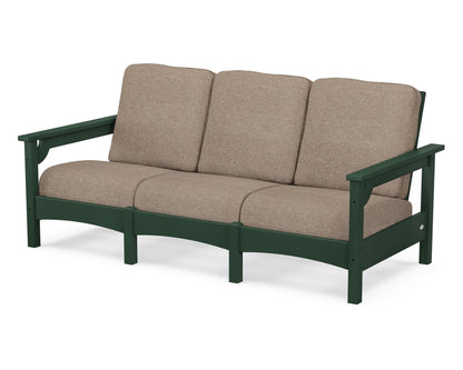 POLYWOOD® Club Sofa in Green / Spiced Burlap