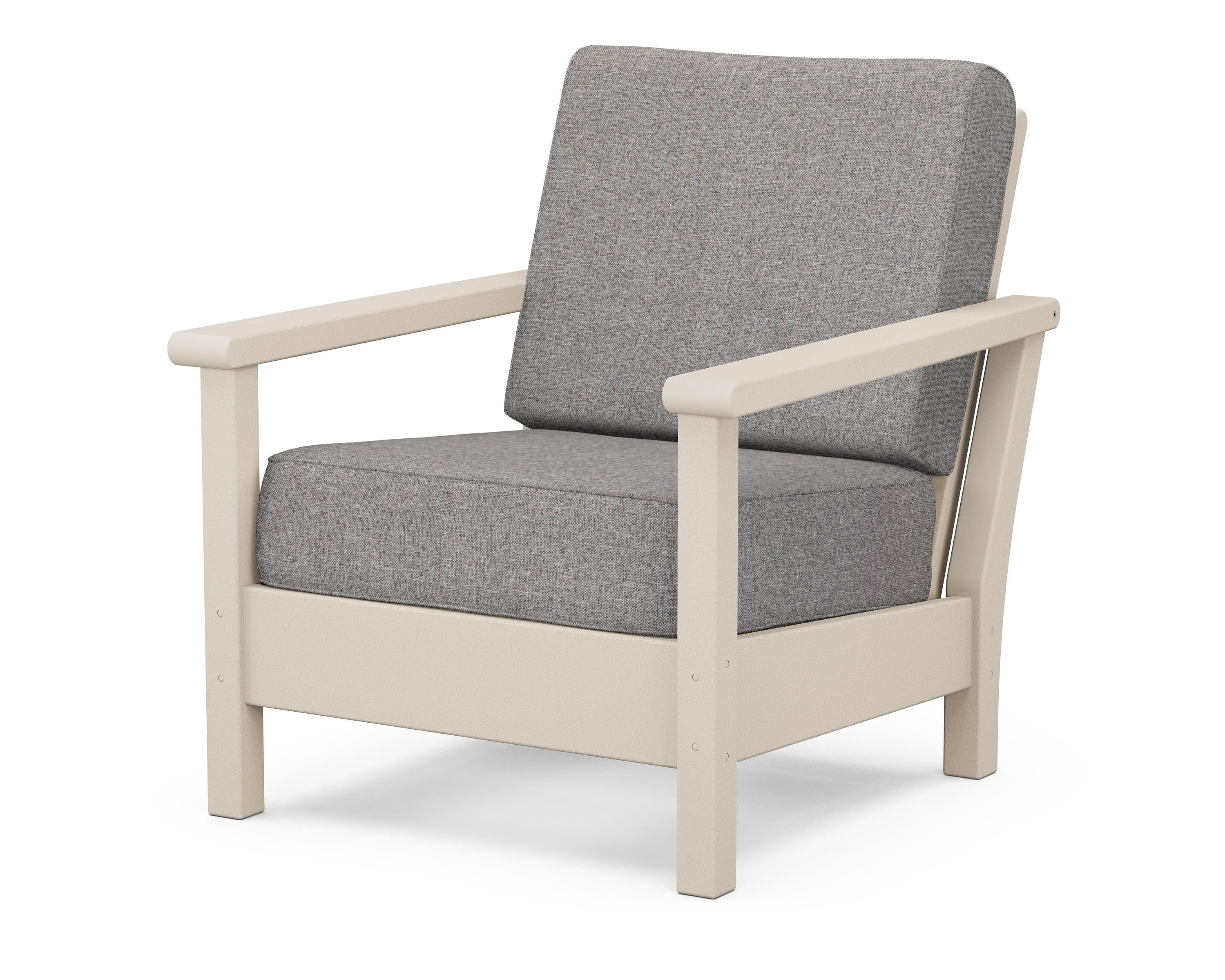 POLYWOOD® Harbour Deep Seating Chair in Sand / Grey Mist