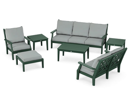 Country Living Wovendale 7-Piece Deep Seating Set in Green / Spa