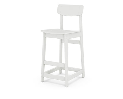 POLYWOOD® Modern Studio Urban Bar Chair in White