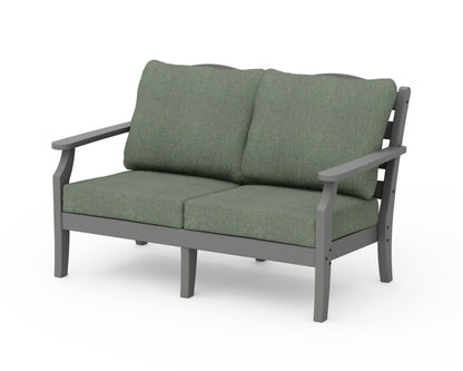Draper James™ by  POLYWOOD® Savannah Deep Seating Loveseat in Slate Grey / Cast Sage