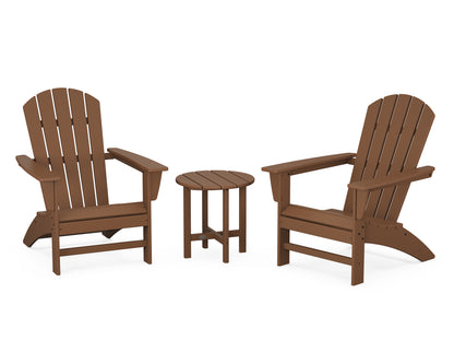 POLYWOOD® Nautical 3-Piece Adirondack Set in Teak