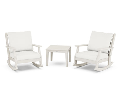 Country Living Wovendale 3-Piece Deep Seating Rocker Set in Sand / Natural Linen