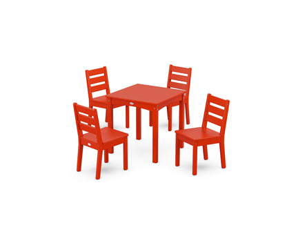 POLYWOOD® Lakeside Kids 5-Piece Dining Set in Sunset Red