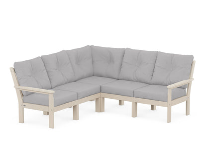 POLYWOOD® Vineyard 5-Piece Sectional in Sand / Granite