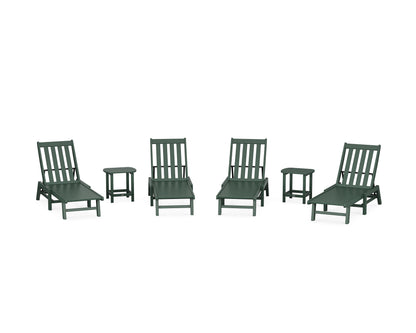 POLYWOOD® Vineyard 6-Piece Chaise Set in Green