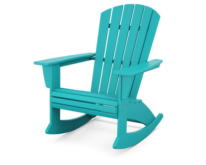 POLYWOOD® Nautical Curveback Adirondack Rocking Chair in Aruba