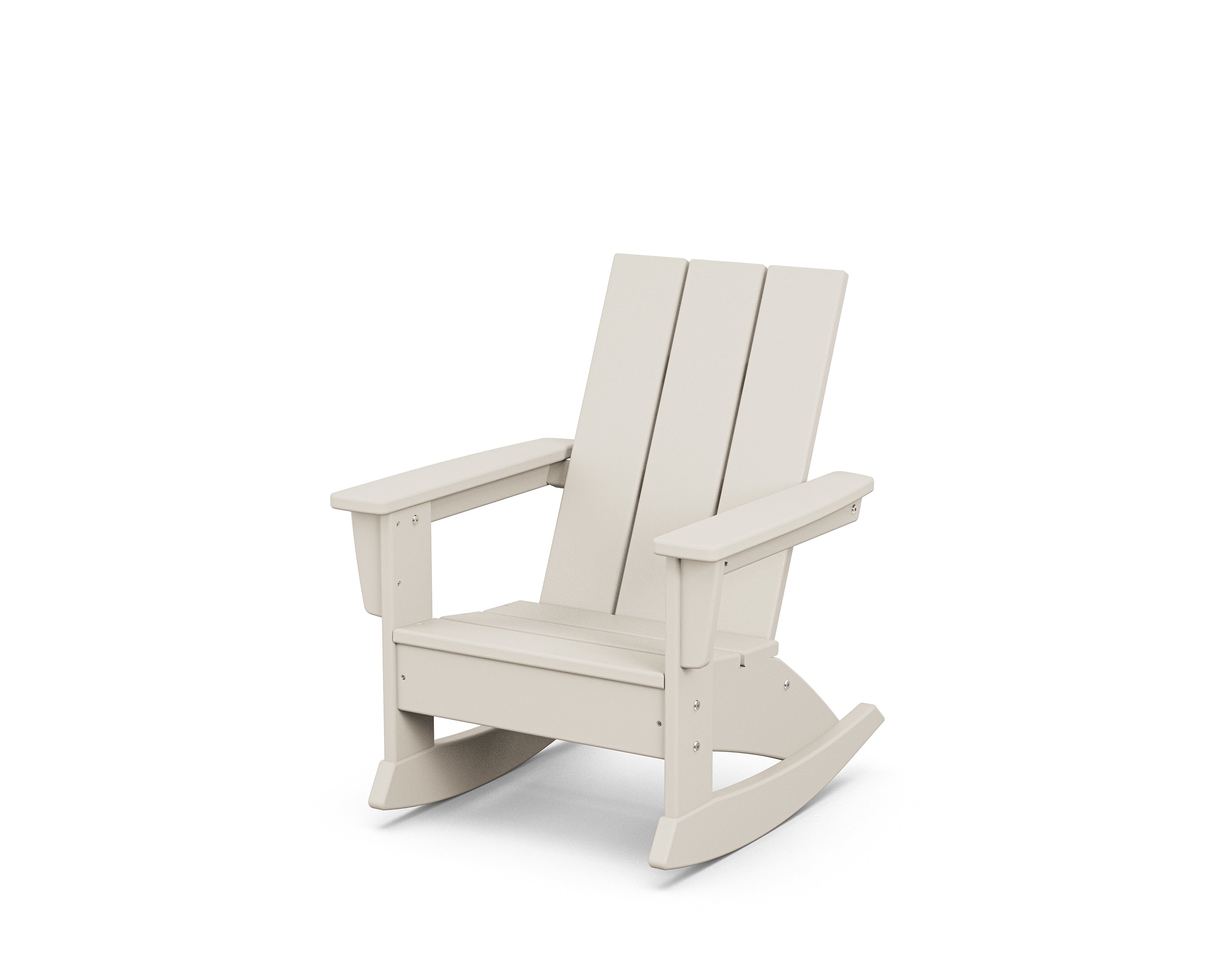POLYWOOD® Kids Modern Adirondack Rocking Chair in Sand