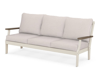 POLYWOOD® Braxton Deep Seating Sofa in Sand / Kona / Dune Burlap