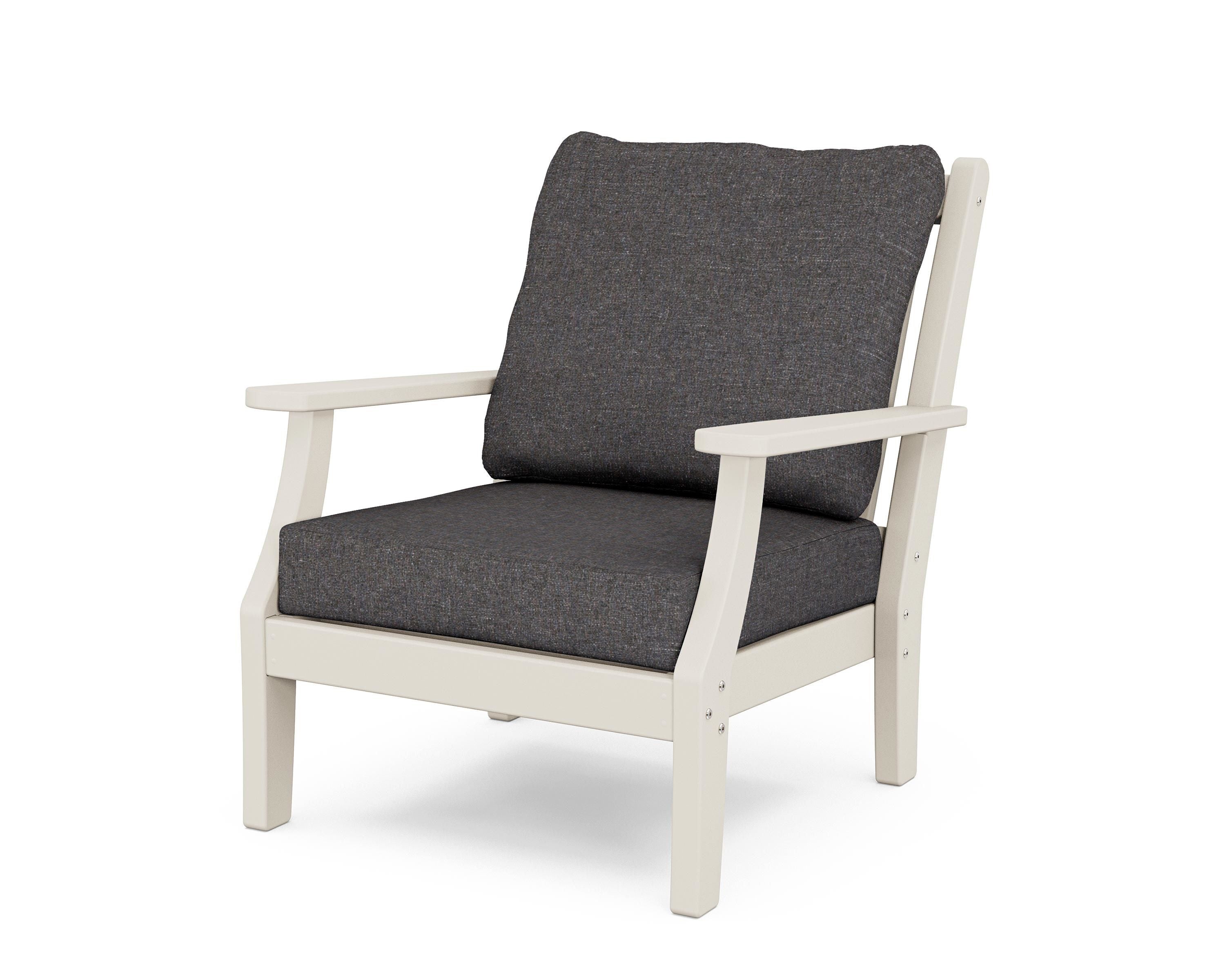 Country Living Wovendale Deep Seating Chair in Sand / Ash Charcoal