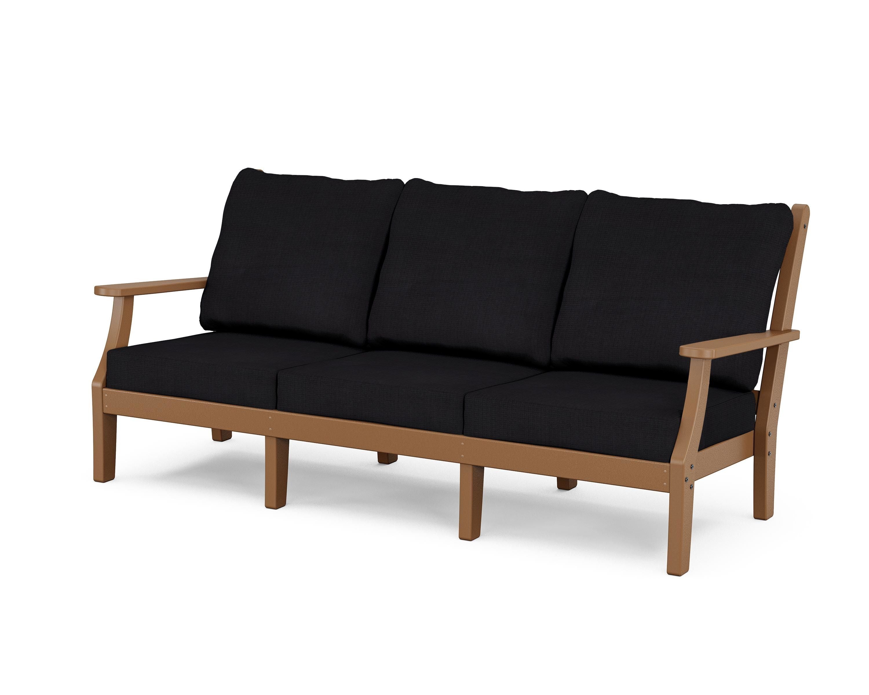 Country Living Wovendale Deep Seating Sofa in Teak / Midnight Linen