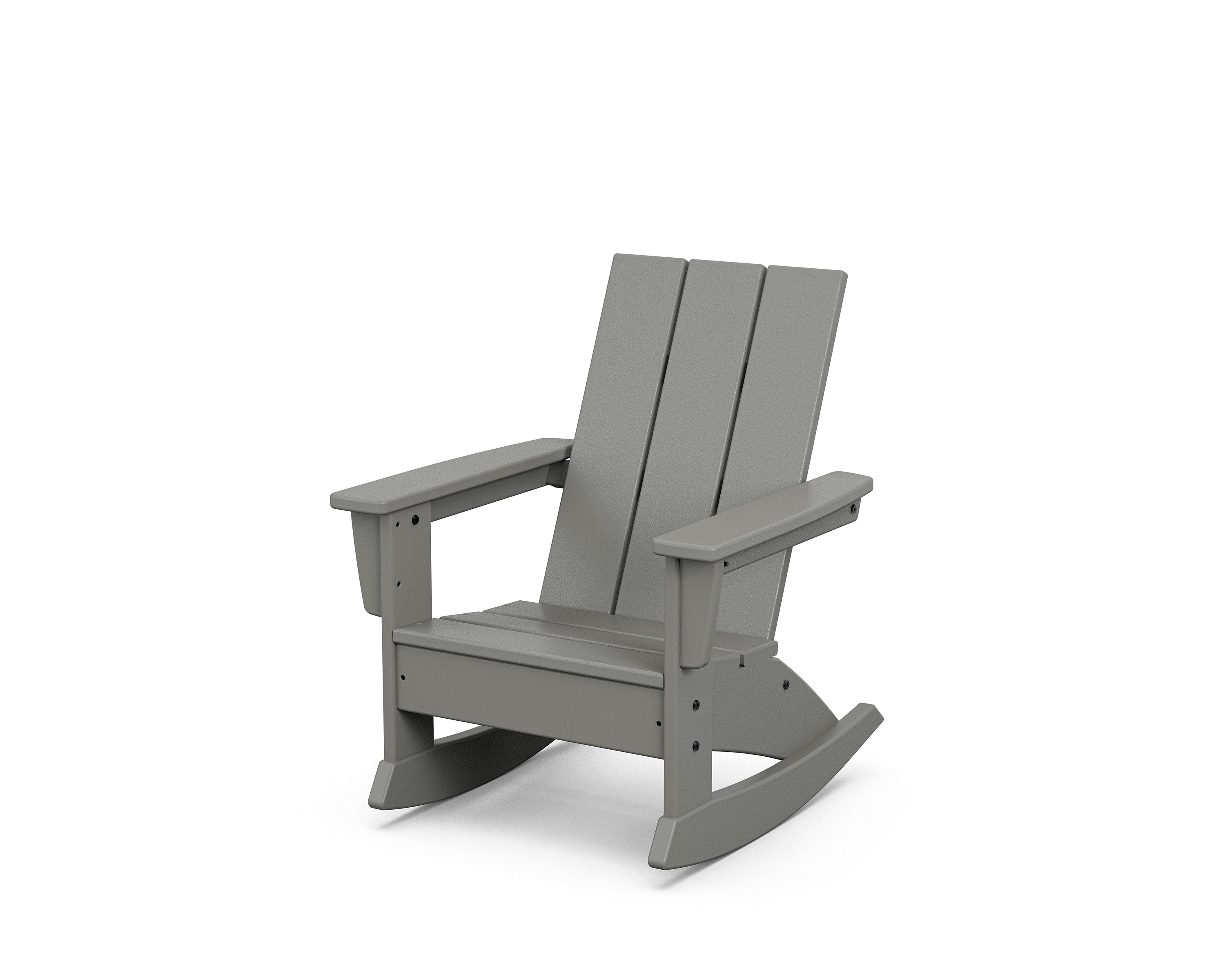 POLYWOOD® Kids Modern Adirondack Rocking Chair in Slate Grey