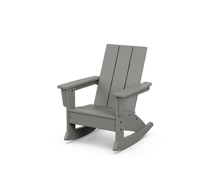 POLYWOOD® Kids Modern Adirondack Rocking Chair in Slate Grey