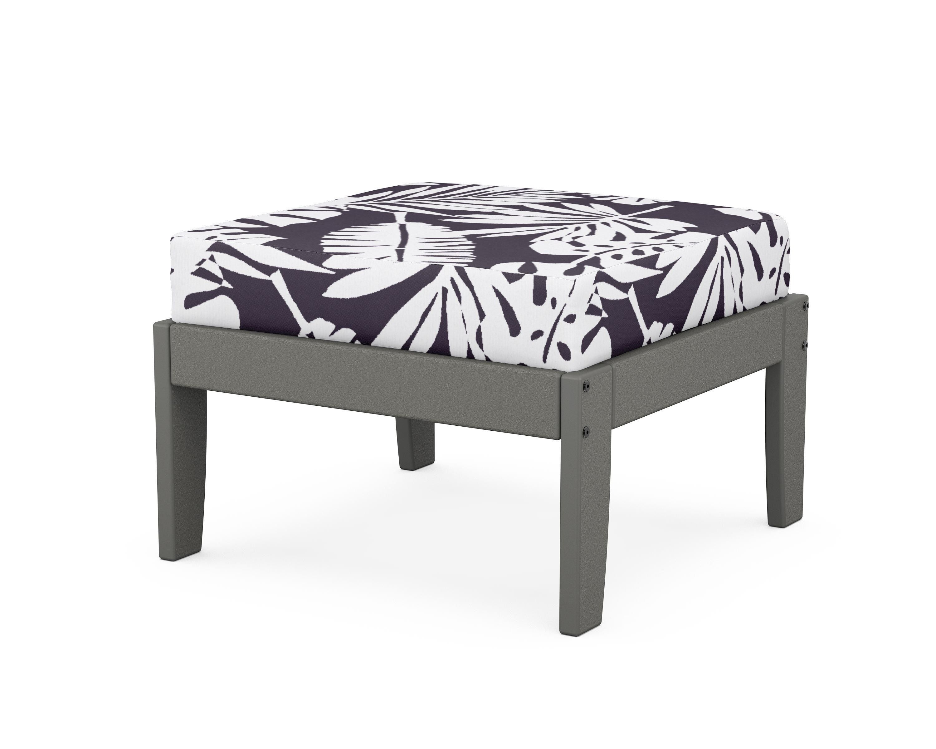 Unbranded Modular Ottoman - Classic in Slate Grey / Leaf Navy