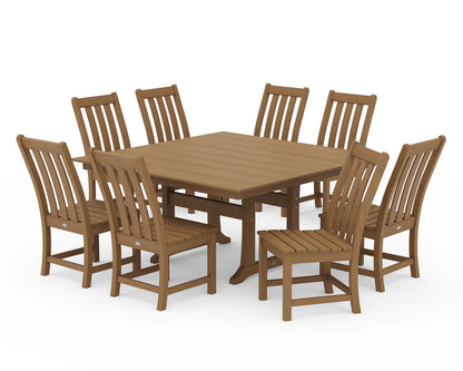 Vineyard 9-Piece Farmhouse Trestle Dining Set
