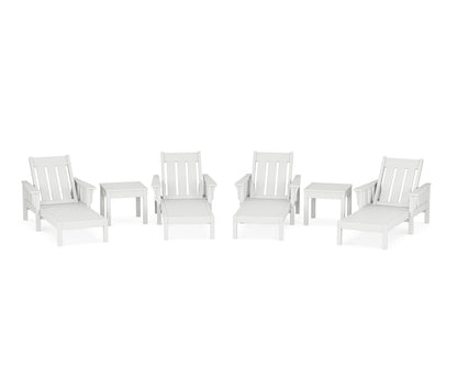 Martha Stewart by POLYWOOD® Acadia 6-Piece Chaise Set in White