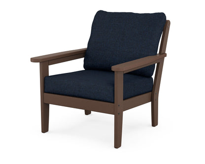 Country Living Cottage Deep Seating Chair in Mahogany / Marine Indigo