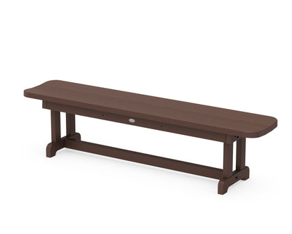 POLYWOOD® Park 72" Harvester Backless Bench in Mahogany