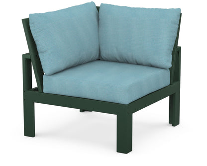 Unbranded Modular Corner Chair in Green / Lattice Sky Blue
