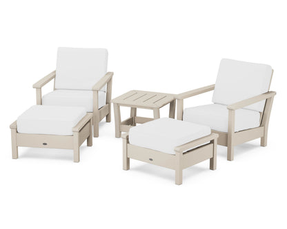 POLYWOOD® Harbour 5-Piece Deep Seating Chair Set in Sand / Natural