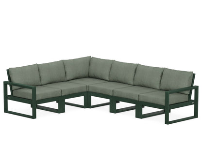 POLYWOOD® EDGE 6-Piece Modular Deep Seating Set in Green / Cast Sage