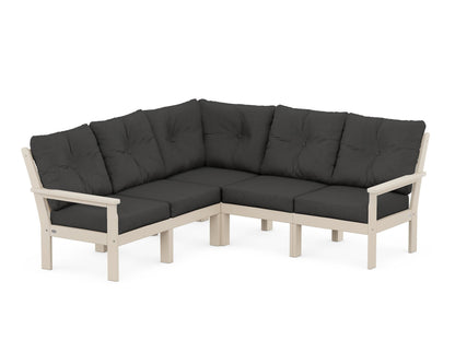 POLYWOOD® Vineyard 5-Piece Sectional in Sand / Spectrum Carbon