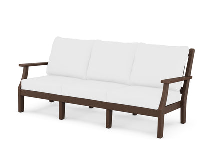 Martha Stewart by POLYWOOD® Chinoiserie Deep Seating Sofa in Mahogany / Natural