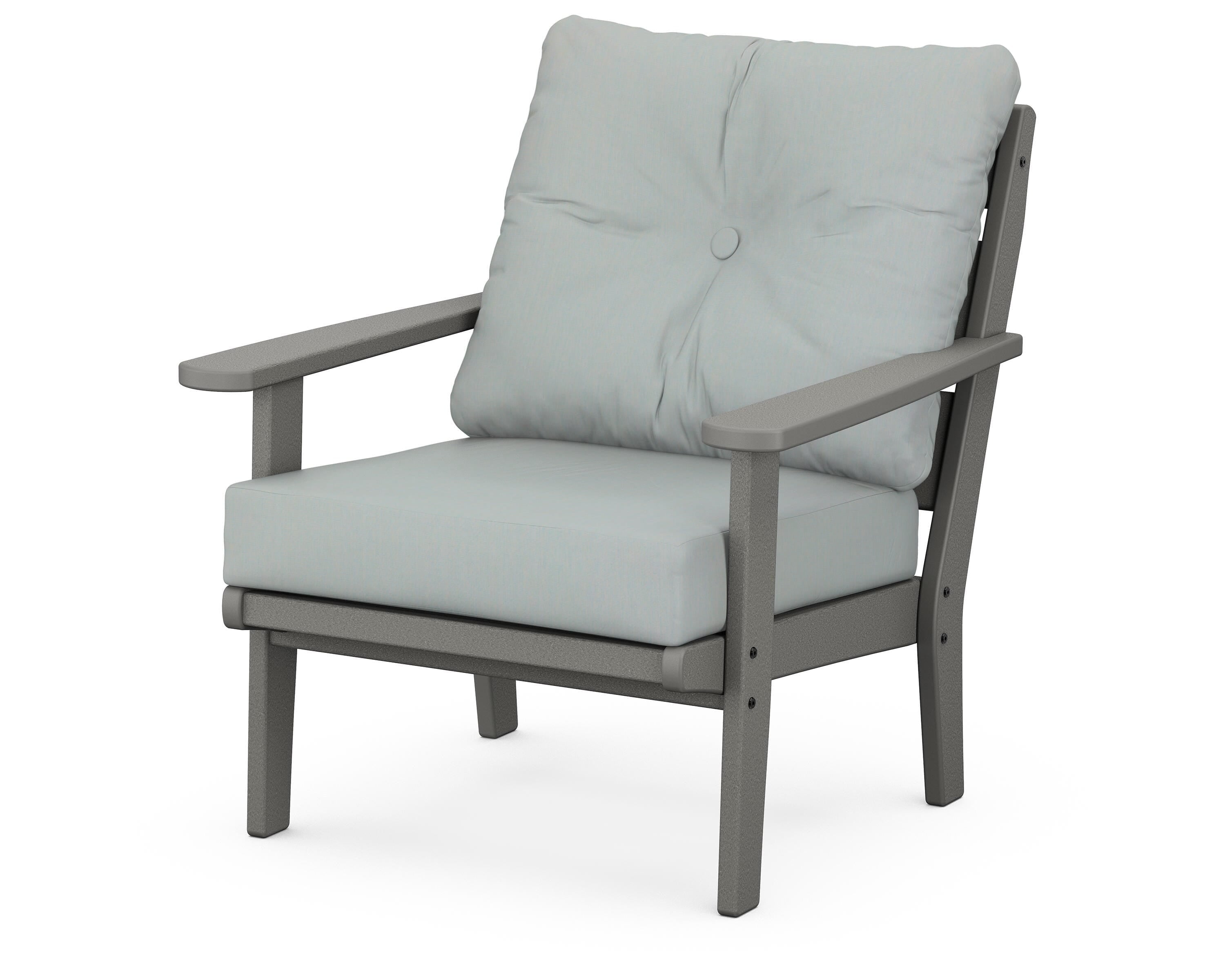 POLYWOOD® Lakeside Deep Seating Chair in Slate Grey / Spa